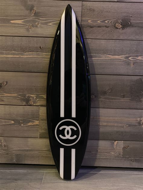 black chanel surfboard|chanel surfboard decor.